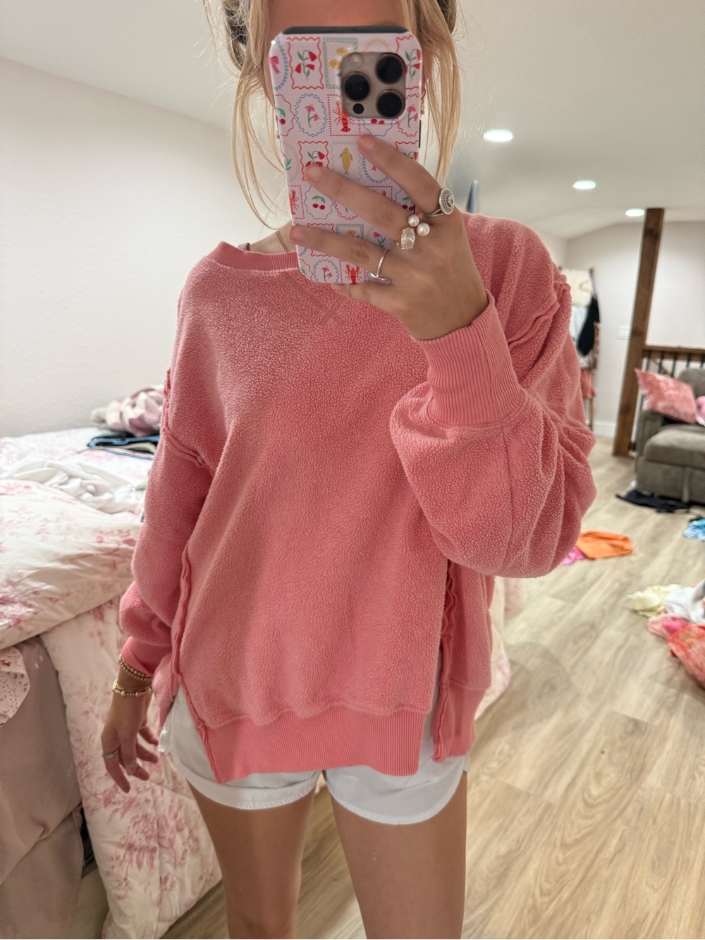 Cozy Pink Women’s Fleece Sweater - Aerie
